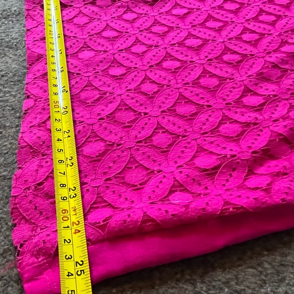 Jones New York Signature Woman 3X Fuschia Lined Lace Shirt - Picture 9 of 10